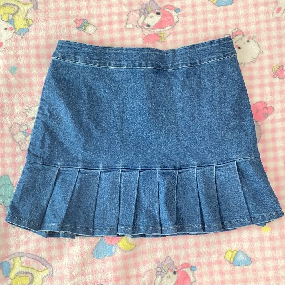 denim shein skirt
